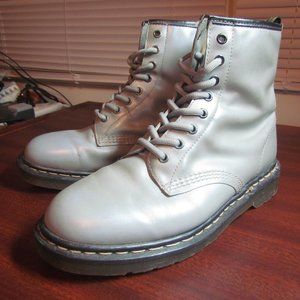 1990's Vintage Pearly Grey Dr Martens Boots - UK9, USM 10, USL 11